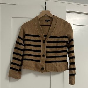 Rails Tan and Black Striped Cardigan